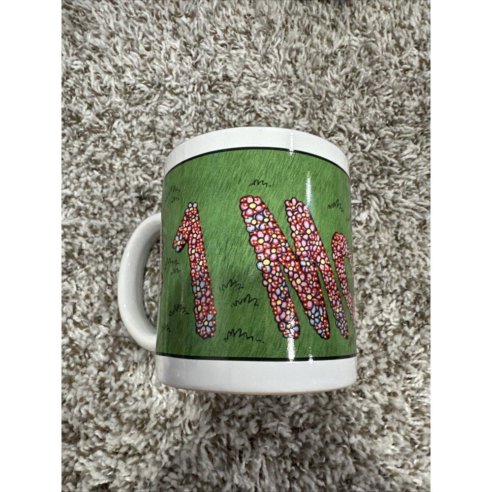 Disney Store Minnie Mouse #1 MOM Jumbo Coffee Mug‎  Watering Flower Garden 18oz